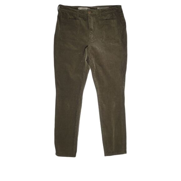 ANTHROPOLOGIE Pilcro and the Letterpress green high rise skinny corduroy pant 32 - Picture 1 of 10